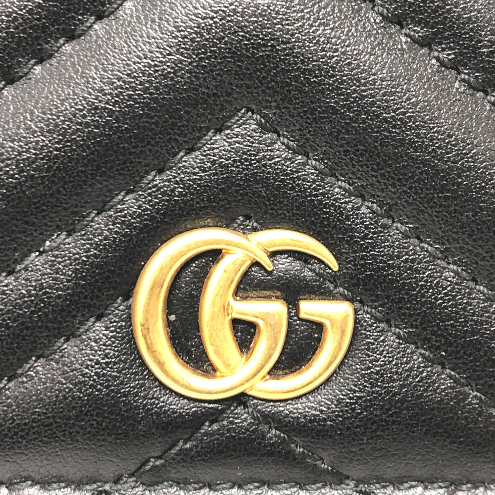 GUCCI 466492 GGマーモント キルティング コンパクトウォレット 2つ折り財布 レザー レディース - brandshop-reference