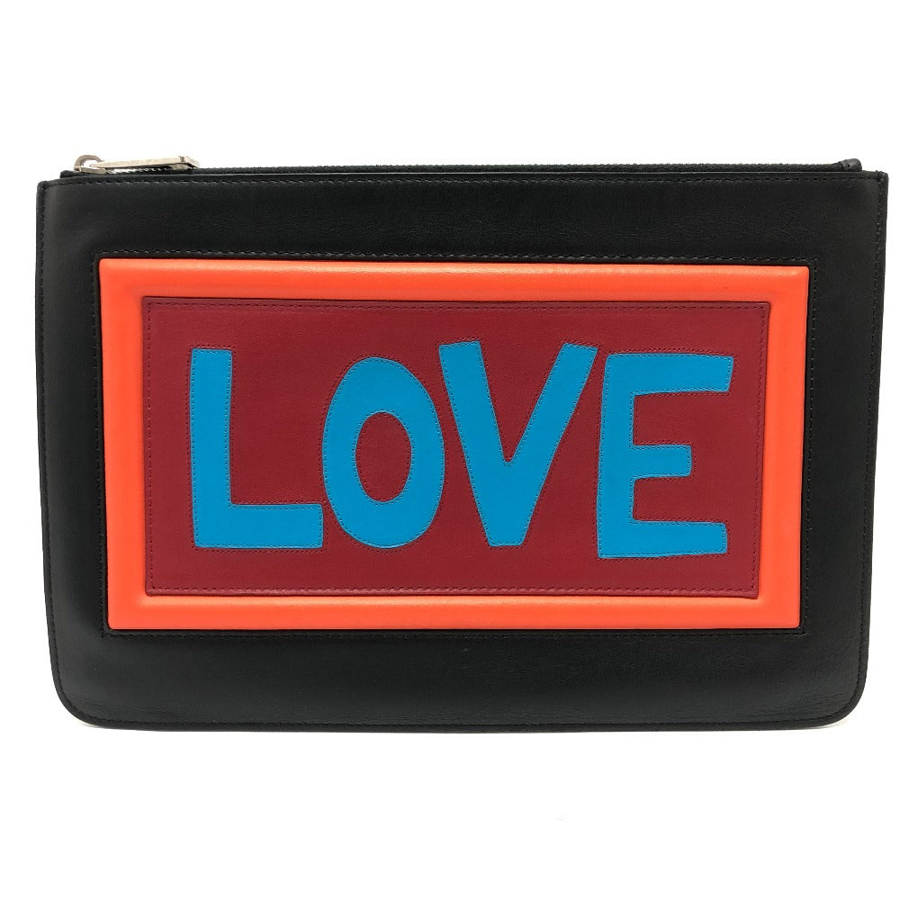 FENDI 7N0078  LOVE セカンドバッグ クラッチバッグ レザー メンズ - brandshop-reference