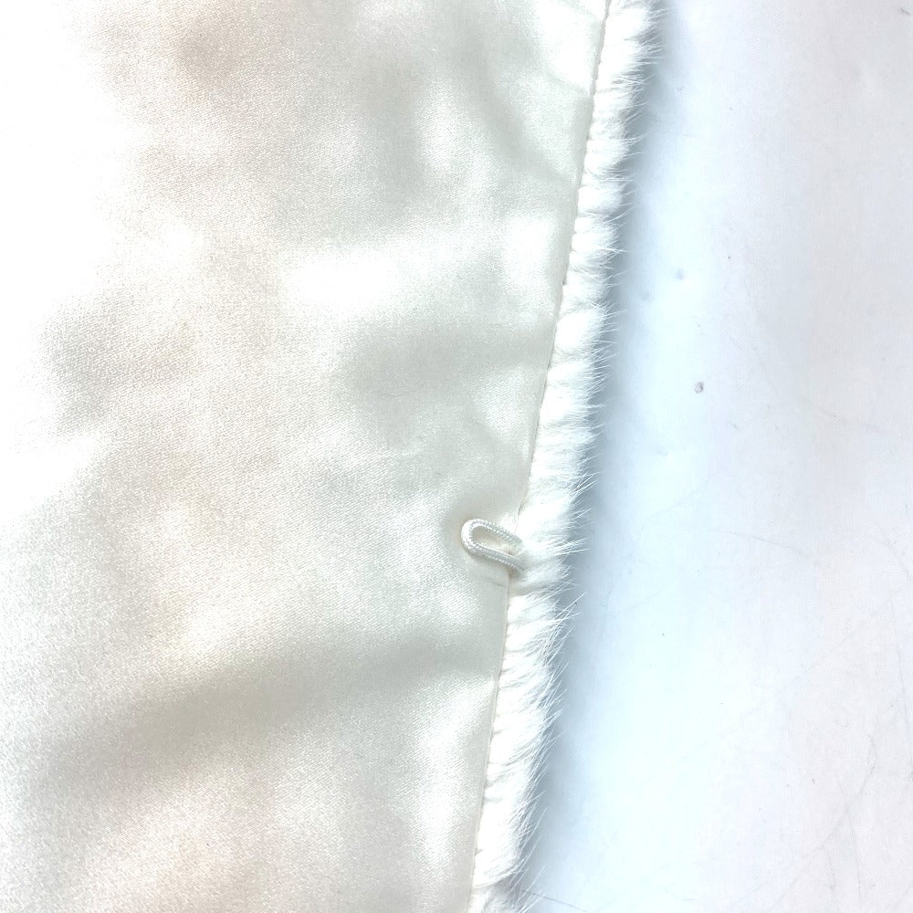 FENDI FNG477 FILA collaboration logo fur stole/fringe scarf in white for women