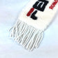 FENDI FNG477 FILA collaboration logo fur stole/fringe scarf in white for women