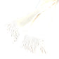 FENDI FNG477 FILA collaboration logo fur stole/fringe scarf in white for women
