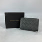 BOTTEGA VENETA 605720 Bifold Intrecciato Leather Pass Case/Business Card Case for Men, Gray