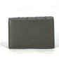 BOTTEGA VENETA 605720 Bifold Intrecciato Leather Pass Case/Business Card Case for Men, Gray