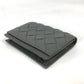 BOTTEGA VENETA 605720 Bifold Intrecciato Leather Pass Case/Business Card Case for Men, Gray