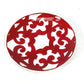 HERMES 17cm Gadalquivir No. 3 Plate, Ceramic Bread Plate, Dish Plate, Unisex, Red and White