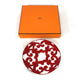 HERMES 17cm Gadalquivir No. 3 Plate, Ceramic Bread Plate, Dish Plate, Unisex, Red and White