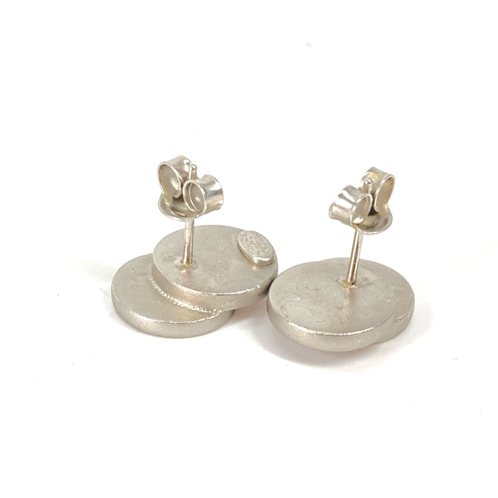 CHANEL CC Coco Mark 99C Double Circle Accessory Earrings, Metal, Women's, Silver