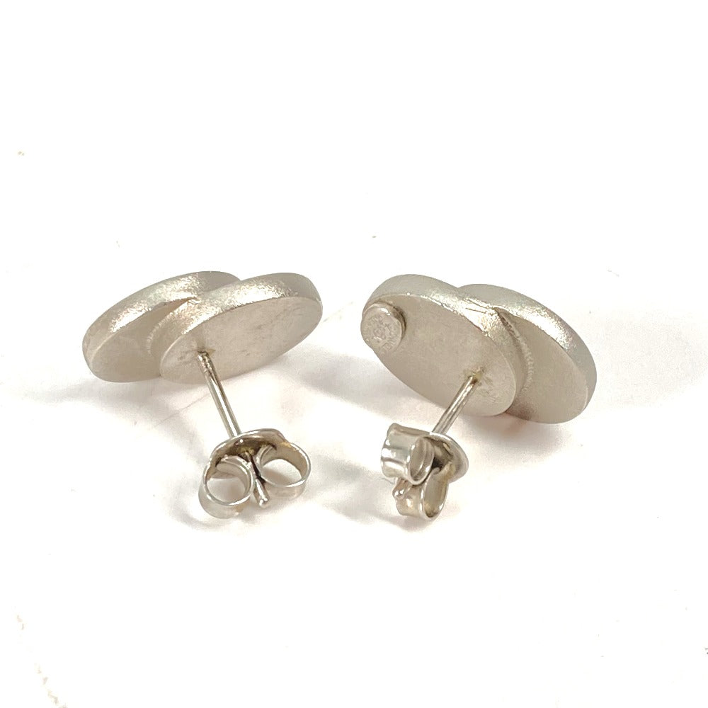 CHANEL CC Coco Mark 99C Double Circle Accessory Earrings, Metal, Women's, Silver