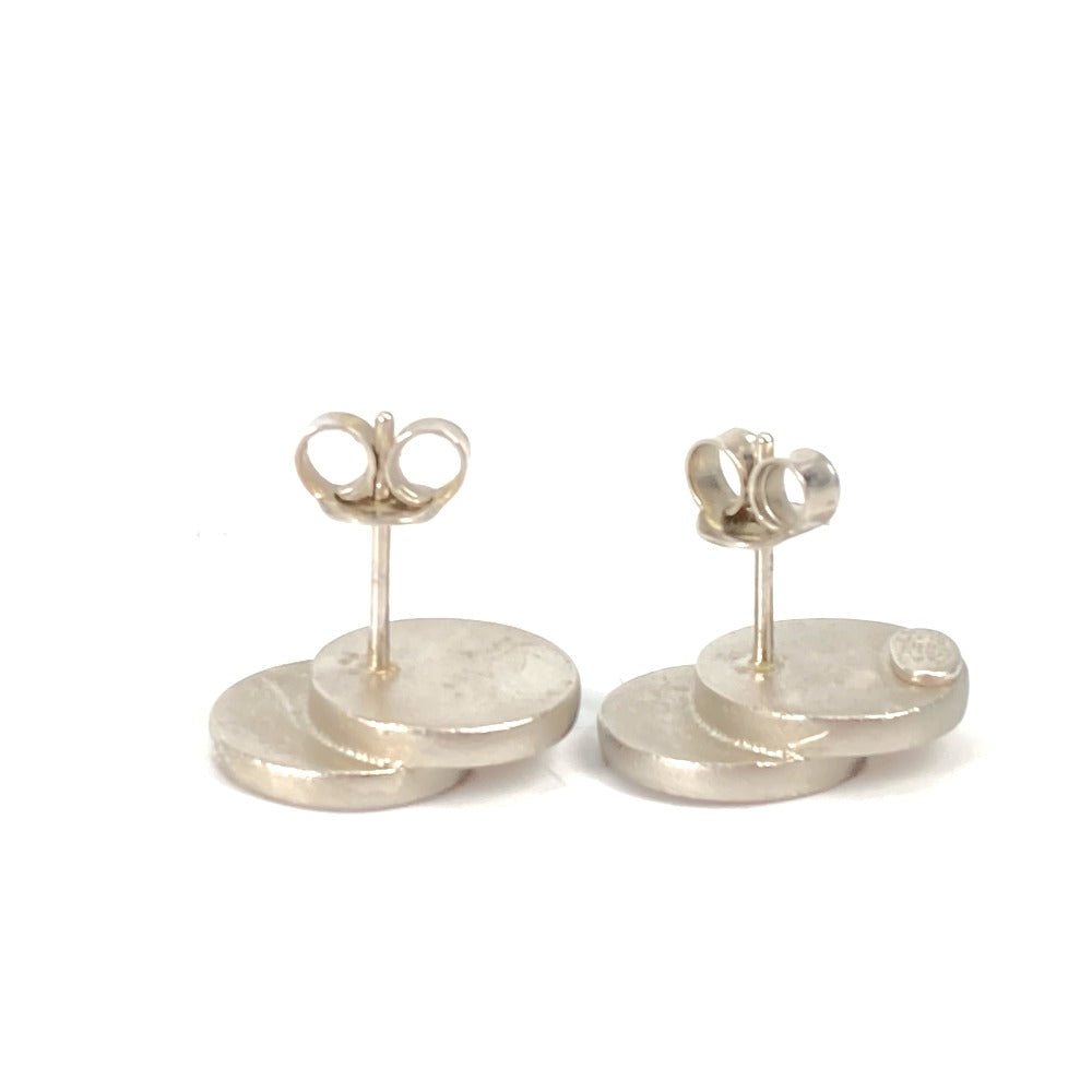 CHANEL CC Coco Mark 99C Double Circle Accessory Earrings, Metal, Women's, Silver