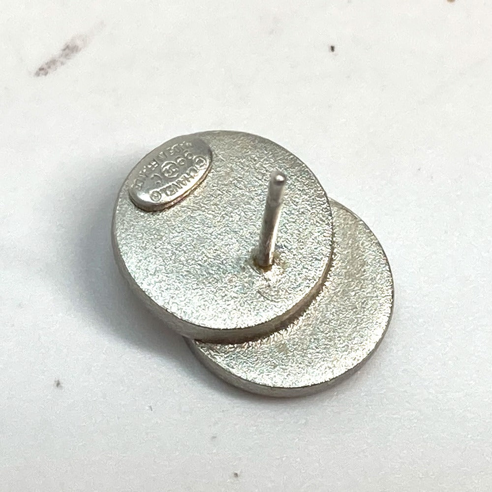 CHANEL CC Coco Mark 99C Double Circle Accessory Earrings, Metal, Women's, Silver