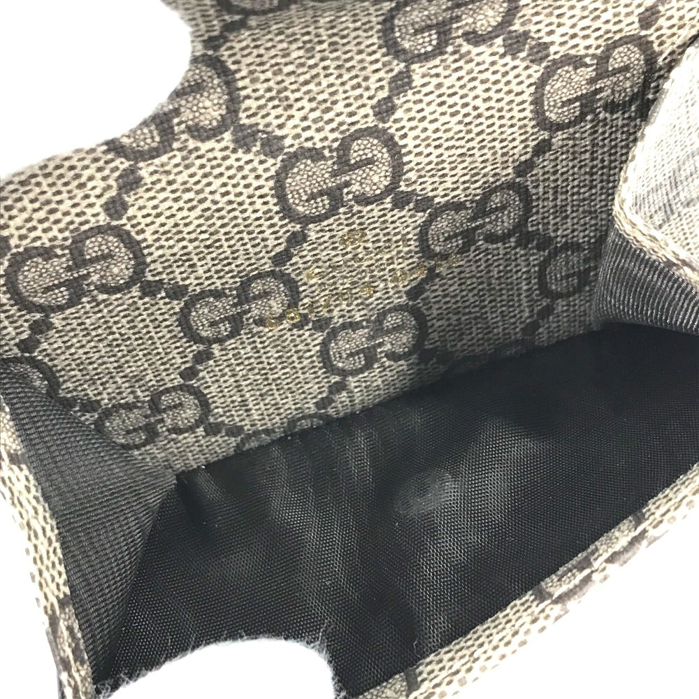 GUCCI 681704 BALENCIAGA Paper Mini Wallet, The Hacker Project Trifold Wallet, GG Supreme Canvas, Unisex, Beige