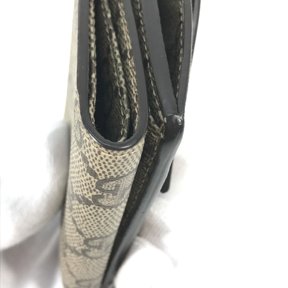GUCCI 681704 BALENCIAGA Paper Mini Wallet, The Hacker Project Trifold Wallet, GG Supreme Canvas, Unisex, Beige