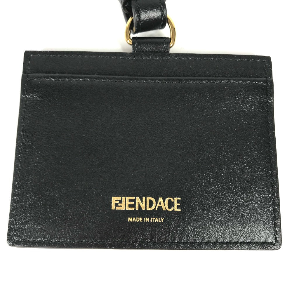 VERSACE フェンディ FENDI コラボ  FENDACE フェンダーチェ ネックストラップ付 IDホルダー  メデューサ カードケース レザー ユニセックス - brandshop-reference