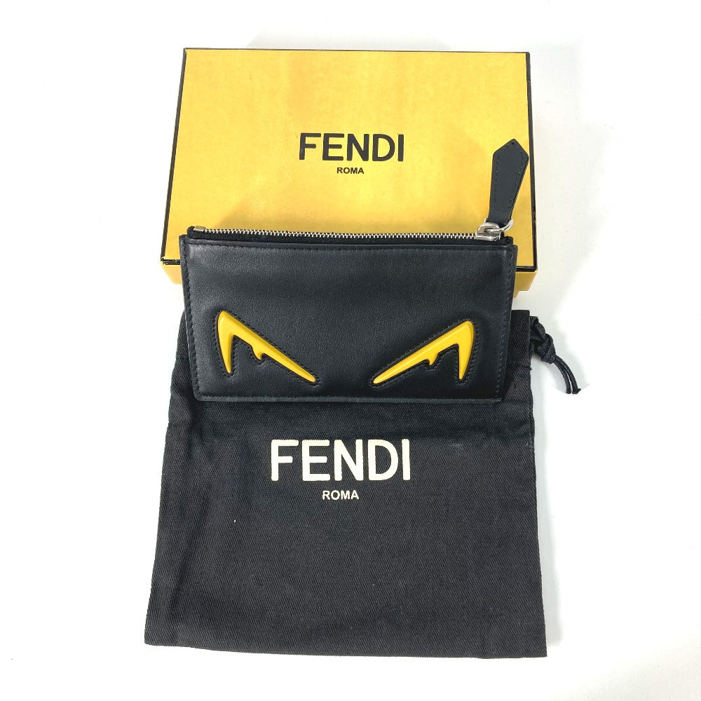 FENDI 7M0227 モンスター バグズ アイ　フラグメントケース カードケース 小銭入れ ミニ財布 コインケース レザー メンズ - brandshop-reference
