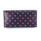 GUCCI 621892 Horsebit 1955 Dot Chain Wallet Shoulder Bag/Crossbody Wallet Leather Women's Navy x Red