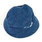 MIUMIU 5HC196 Denim Logo Bucket Hat, Bob Hat, Cotton, Women's, Blue