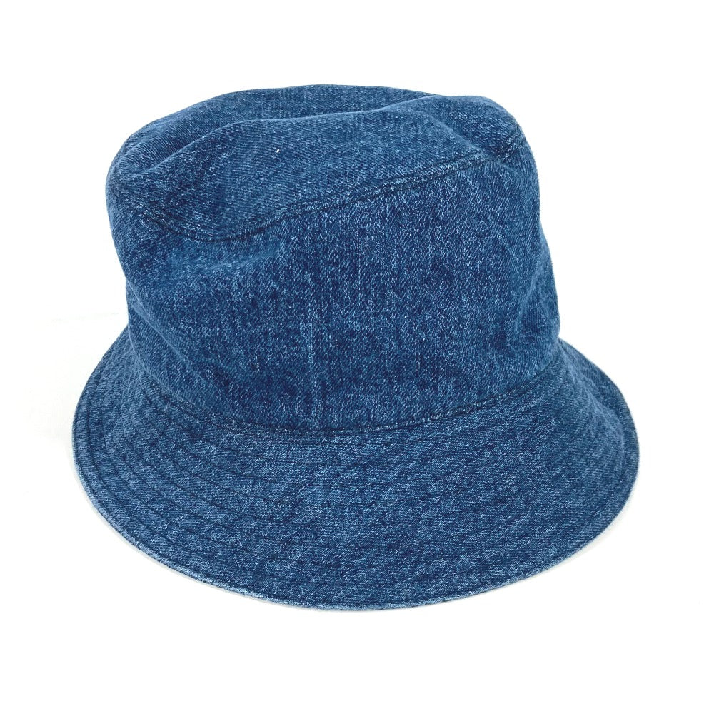 MIUMIU 5HC196 Denim Logo Bucket Hat, Bob Hat, Cotton, Women's, Blue