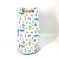 HERMES Marine Print Petit Chartier Drawstring Shoulder Bag, Cotton, Kids, White x Blue