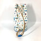 HERMES Marine Print Petit Chartier Drawstring Shoulder Bag, Cotton, Kids, White x Blue