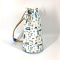 HERMES Marine Print Petit Chartier Drawstring Shoulder Bag, Cotton, Kids, White x Blue