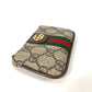 GUCCI 671722 GG Supreme Ophidia Coin Purse with Key Hook, GG Supreme Canvas, Beige, Women's