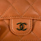 CHANEL AP0230 CC Coco Mark Matelasse Quilted Compact Wallet Tri-fold Lambskin Women's Orange