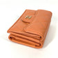 CHANEL AP0230 CC Coco Mark Matelasse Quilted Compact Wallet Tri-fold Lambskin Women's Orange