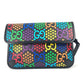 GUCCI 598113 GG Supreme Psychedelic Belt Bag, Crossbody Shoulder Bag, Leather, Men's, Multicolor