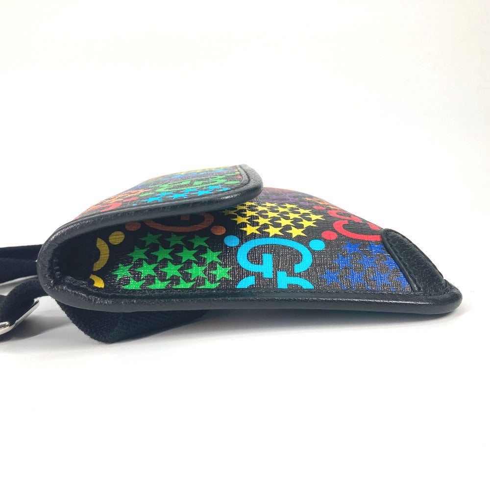 GUCCI 598113 GG Supreme Psychedelic Belt Bag, Crossbody Shoulder Bag, Leather, Men's, Multicolor