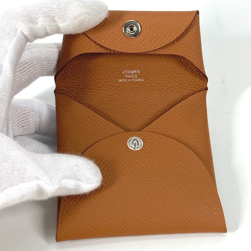 HERMES Bastia Coin Purse Wallet Coin Case Epson Men's Gold