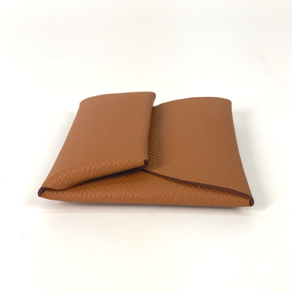 HERMES Bastia Coin Purse Wallet Coin Case Epson Men's Gold