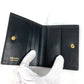 PRADA 1MV204 All-Over Logo Compact Wallet, Bi-Fold Leather, Women's, Black