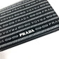 PRADA 1MV204 All-Over Logo Compact Wallet, Bi-Fold Leather, Women's, Black