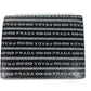 PRADA 1MV204 All-Over Logo Compact Wallet, Bi-Fold Leather, Women's, Black