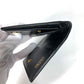 PRADA 1MV204 All-Over Logo Compact Wallet, Bi-Fold Leather, Women's, Black