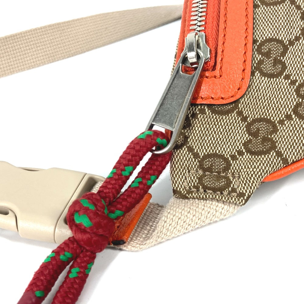 GUCCI 650299 ノースフェイス THE NORTH FACE コラボ GG ロゴ ベルトバッグ ベルトバッグ カバン クロスボディバッグ ボディバッグ レザー/キャンバス メンズ - brandshop-reference