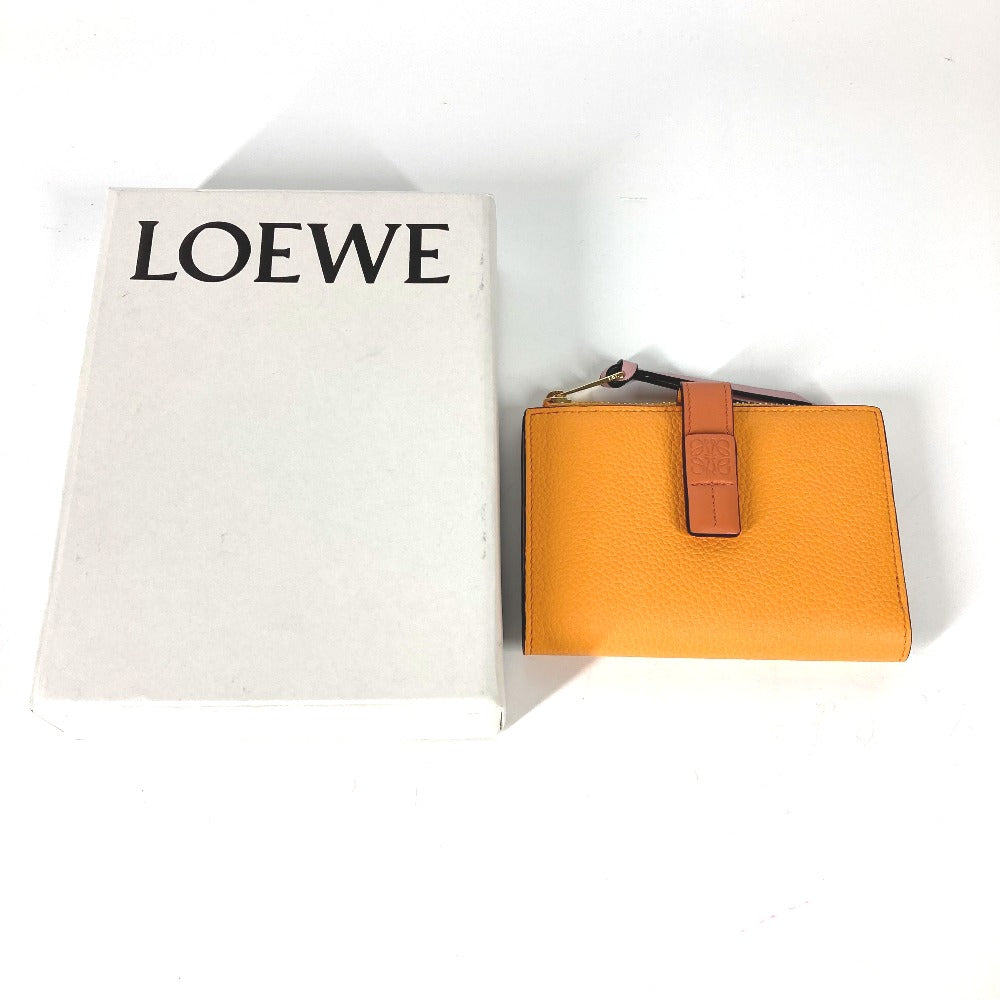 LOEWE アナグラム コンパクト ジップウォレット 2つ折り財布 レザー レディース - brandshop-reference