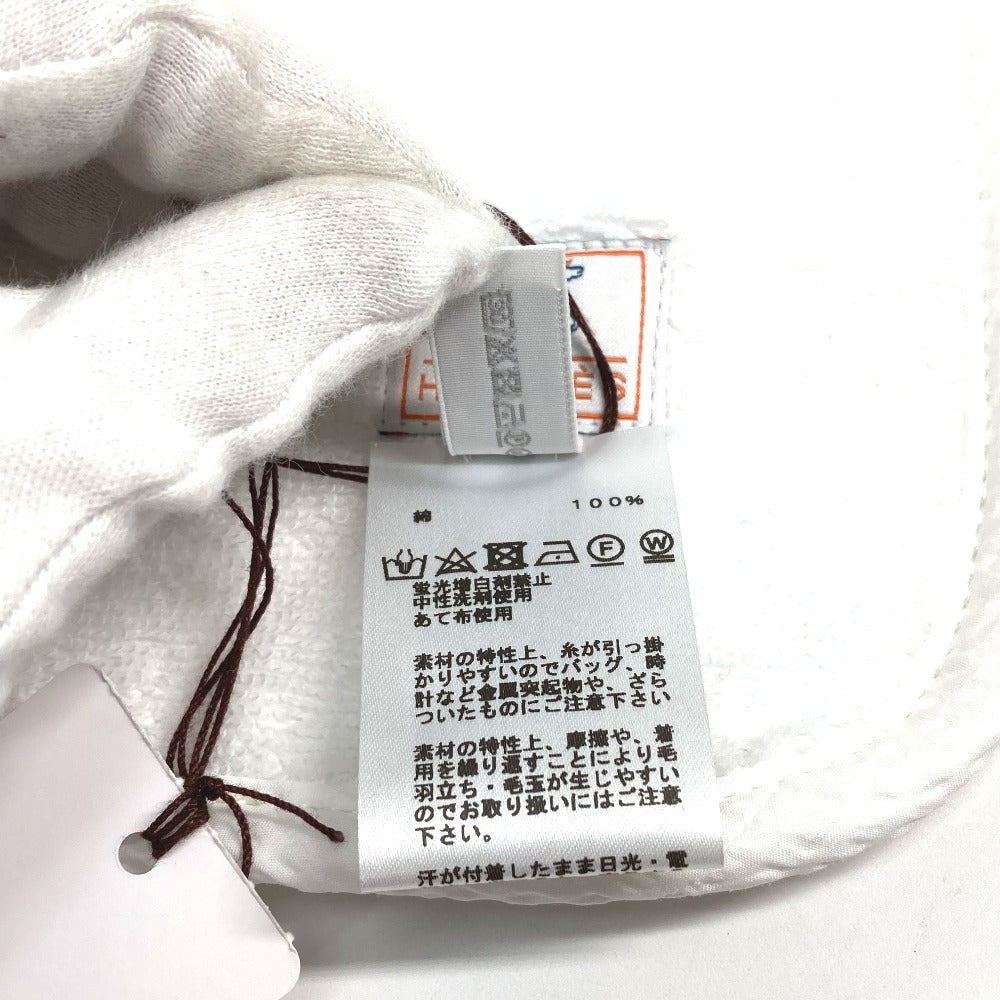 HERMES H103480M 01 Bath Wrap Cabriole Baby Bath Towel Cotton Kids' Towel Blanc Crème White