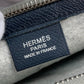 HERMES Toudou 29 Pouch, Second Bag, Clutch Bag, Felt, Men's, Gray and Yellow