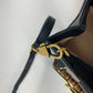 GUCCI 655661 Diana Mini Bamboo 2-Way Handbag, Shoulder Bag, Crossbody Bag, Tote Bag, Leather, Black, with Neon-Colored Strap