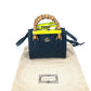 GUCCI 655661 Diana Mini Bamboo 2-Way Handbag, Shoulder Bag, Crossbody Bag, Tote Bag, Leather, Black, with Neon-Colored Strap