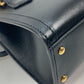 GUCCI 655661 Diana Mini Bamboo 2-Way Handbag, Shoulder Bag, Crossbody Bag, Tote Bag, Leather, Black, with Neon-Colored Strap