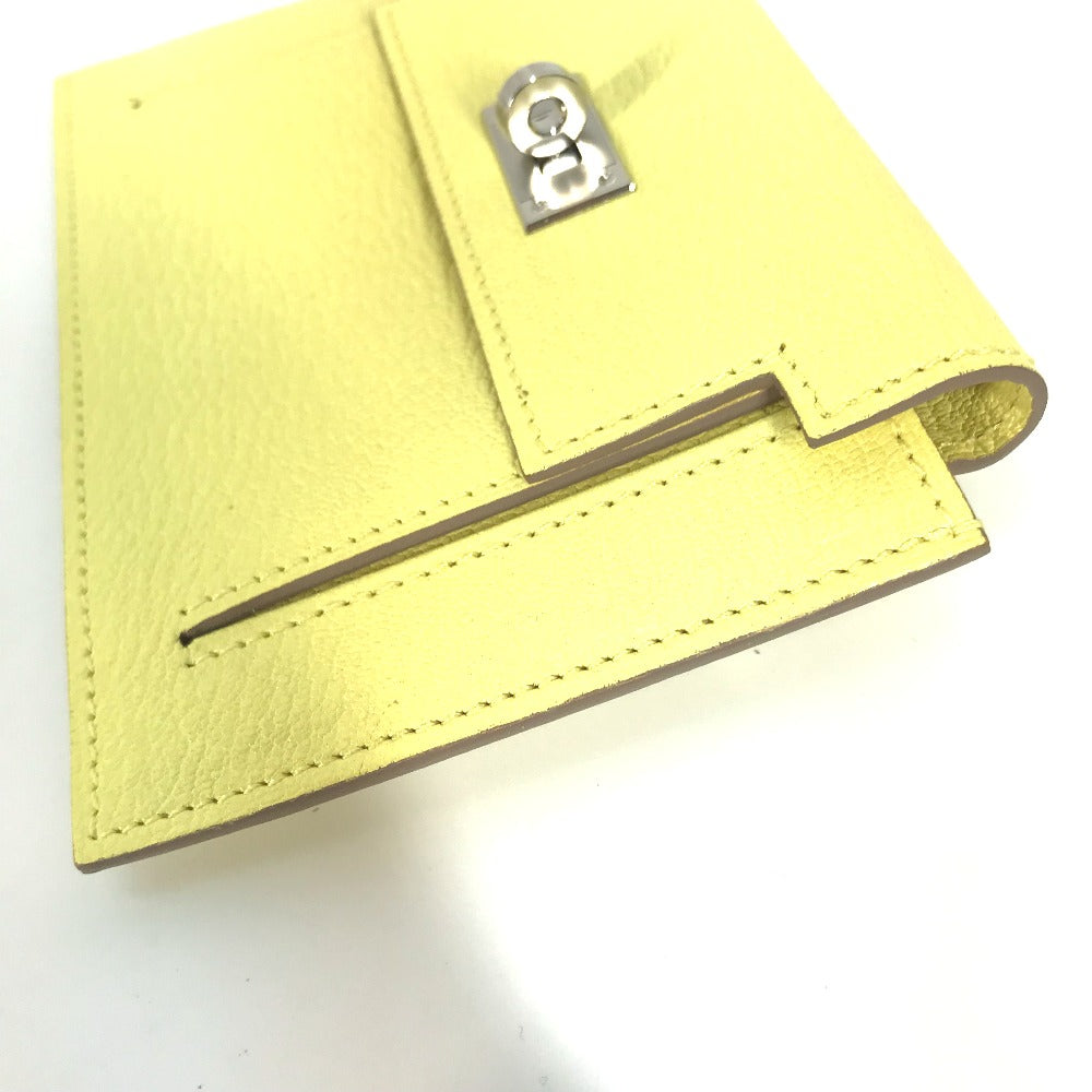 HERMES 小銭入れ ケリーポケット コンパクト 財布 コインケース シェーブル レディース イエロー - brandshop-reference
