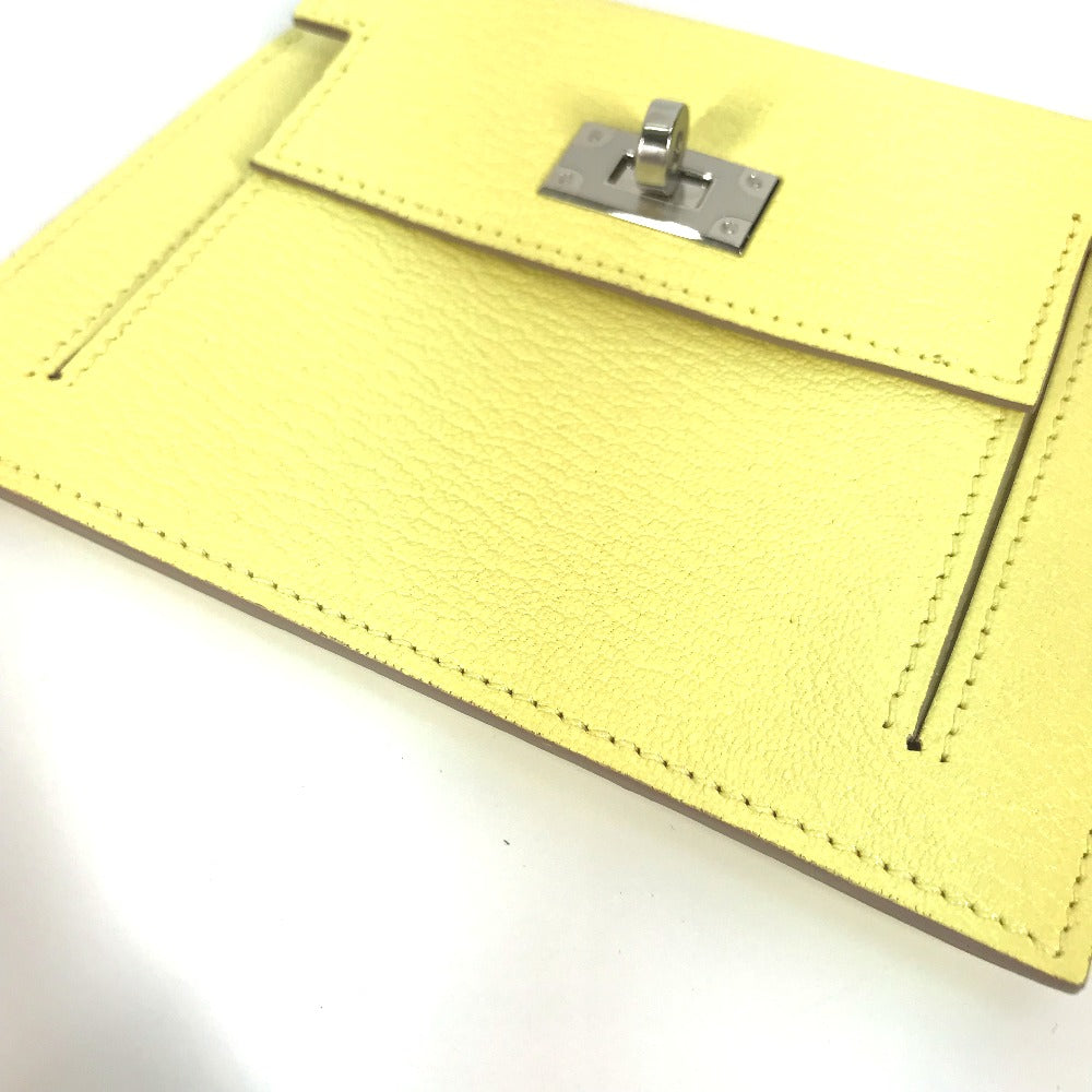 HERMES 小銭入れ ケリーポケット コンパクト 財布 コインケース シェーブル レディース イエロー - brandshop-reference
