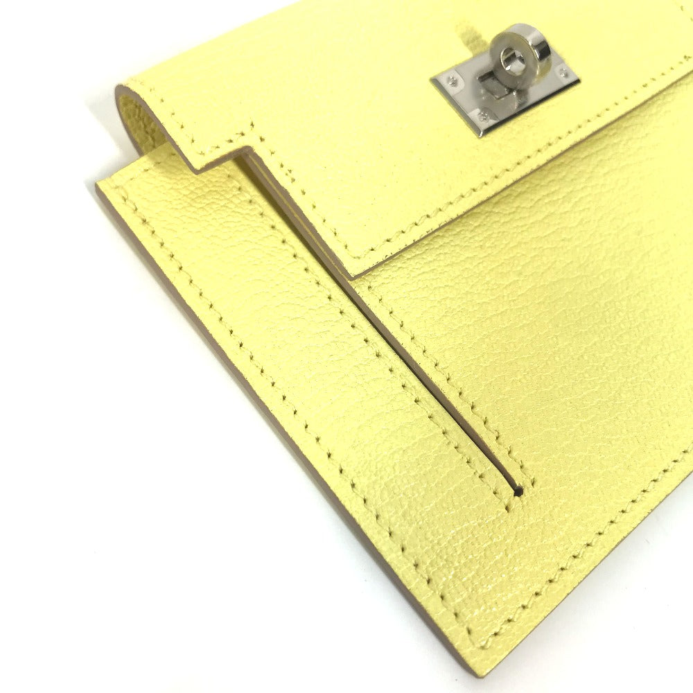 HERMES 小銭入れ ケリーポケット コンパクト 財布 コインケース シェーブル レディース イエロー - brandshop-reference