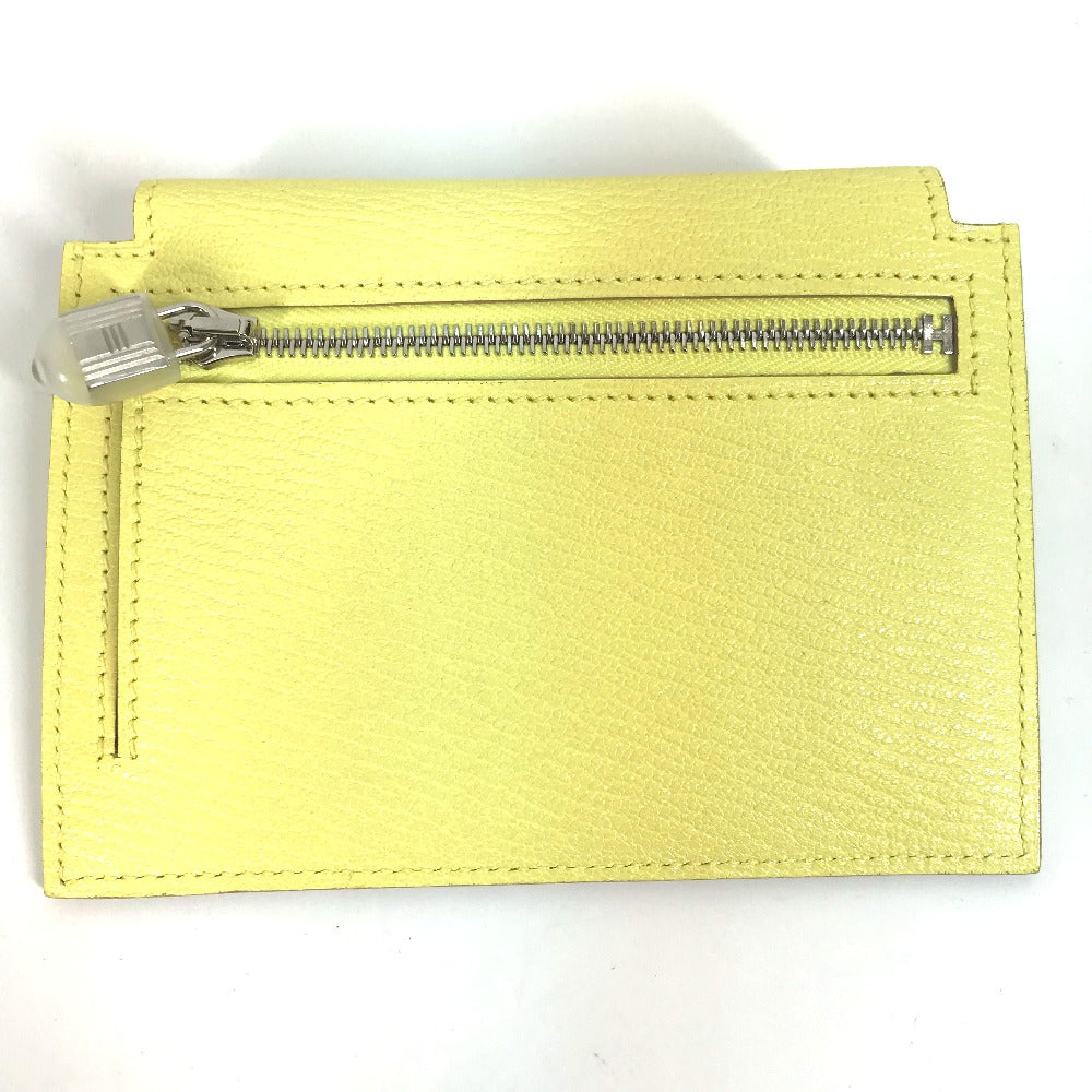 HERMES 小銭入れ ケリーポケット コンパクト 財布 コインケース シェーブル レディース イエロー - brandshop-reference