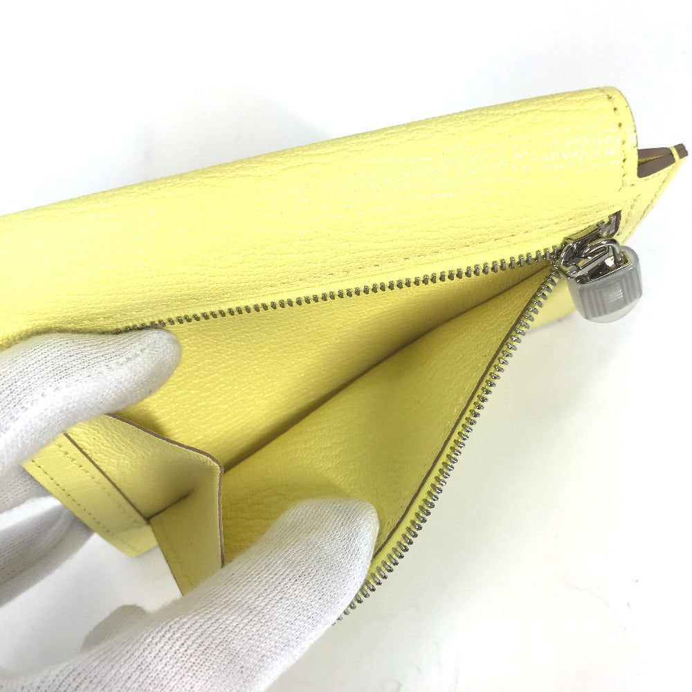 HERMES 小銭入れ ケリーポケット コンパクト 財布 コインケース シェーブル レディース イエロー - brandshop-reference