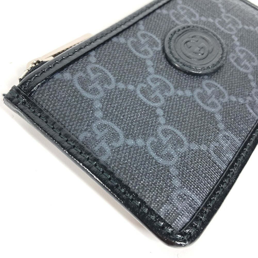 GUCCI 697717 GGスプリーム インターロッキングG カードケース フラグメントケース 財布 小銭入れ コインケース PVC/レザー メンズ  | brandshop-reference