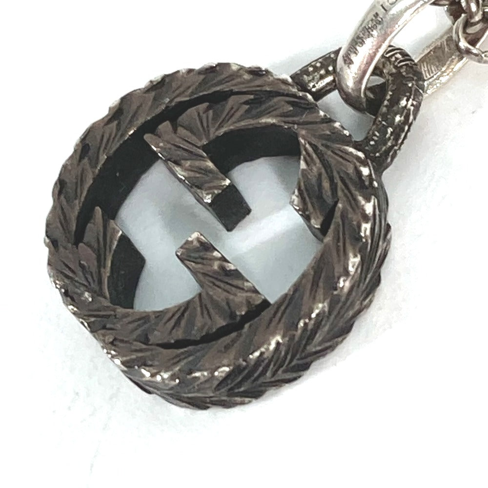 GUCCI Arabesque Interlocking G Pendant Chain Necklace in SV925 Silver for Women