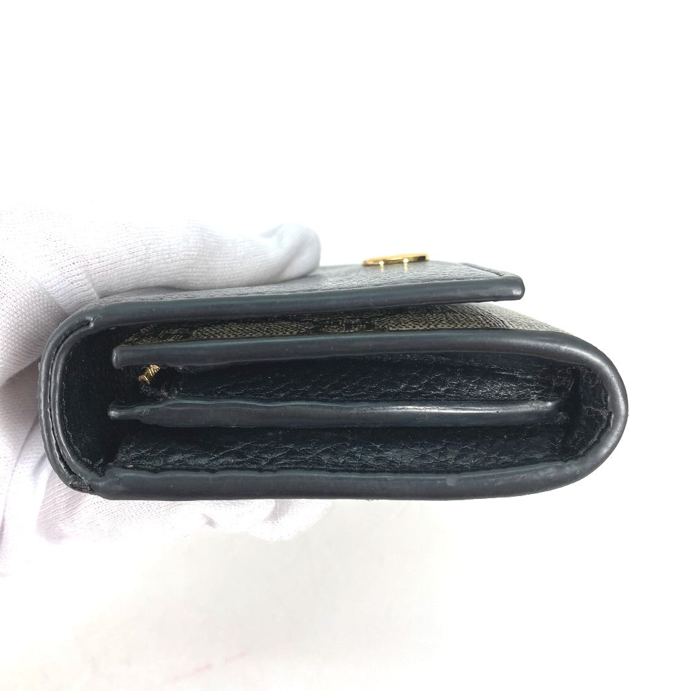 GUCCI 598587 GGスプリーム GGマーモント コンパクトウォレット 2つ折り財布 レザー/PVC レディース - brandshop-reference